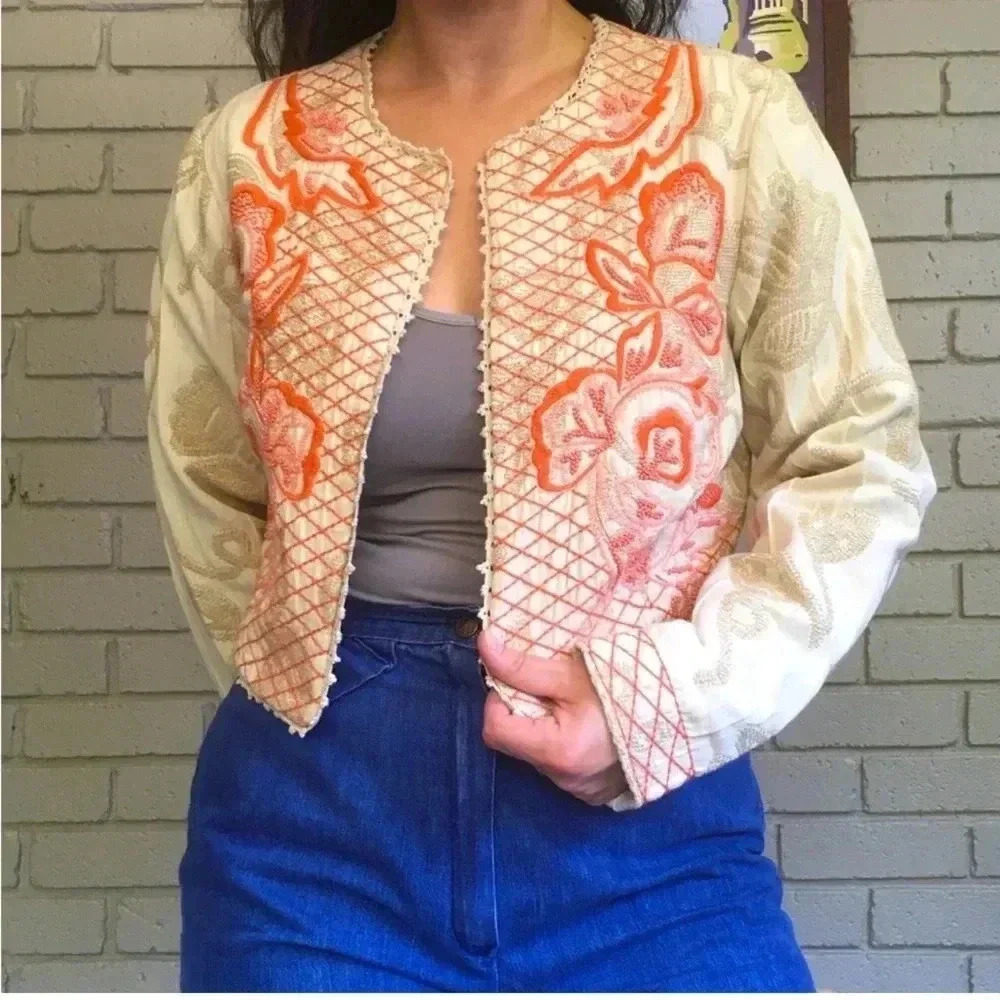 Soft Surroundings Twin Garlands Bolero Jacket size M